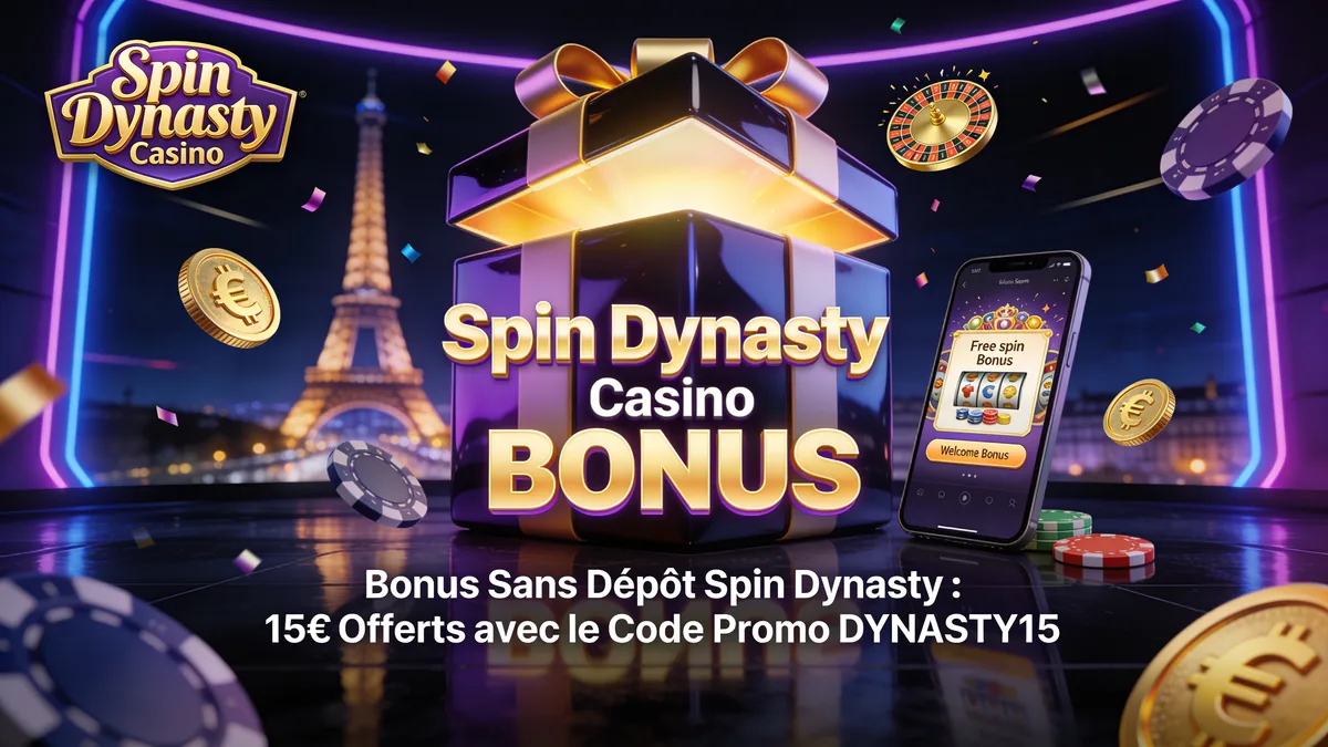 Bonus Sans Dépôt Spin Dynasty : 15€ Offerts avec le Code Promo DYNASTY15 — spin dynasty casino en France